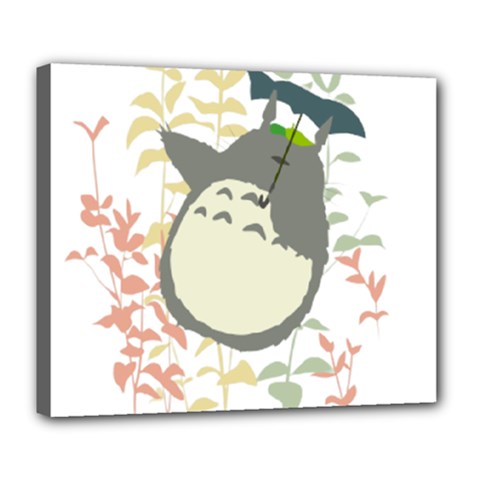 My Neighbor Totoro Cartoon Deluxe Canvas 24  X 20  (stretched) by Mog4mog4