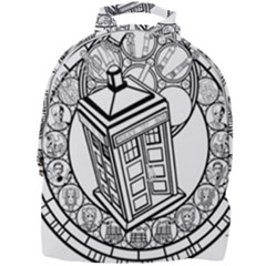 Bad Wolf Tardis Art Drawing Doctor Who Mini Full Print Backpack by Mog4mog4