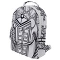 Bad Wolf Tardis Art Drawing Doctor Who Flap Pocket Backpack (Small) View1