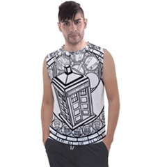 Bad Wolf Tardis Art Drawing Doctor Who Men s Regular Tank Top by Mog4mog4