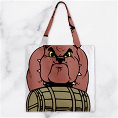 Art Dog Clip Art Zipper Grocery Tote Bag by Mog4mog4