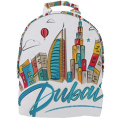 Burj Khalifa Skyline Clip Art Drawing Comic World Mini Full Print Backpack by Mog4mog4