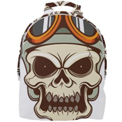 Motorcycle Helmet Skull Clip Art Cranial Skeleton Mini Full Print Backpack by Mog4mog4