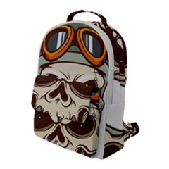 Motorcycle Helmet Skull Clip Art Cranial Skeleton Flap Pocket Backpack (large) by Mog4mog4