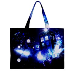 Tardis Background Space Zipper Mini Tote Bag by Mog4mog4