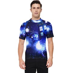 Tardis Background Space Men s Short Sleeve Rash Guard by Mog4mog4