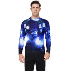 Tardis Background Space Men s Long Sleeve Rash Guard by Mog4mog4