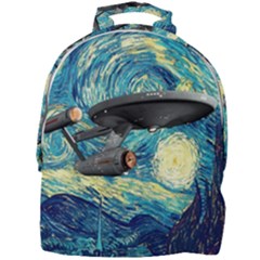 Star Starship The Starry Night Van Gogh Mini Full Print Backpack by Mog4mog4