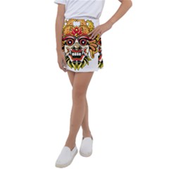 Bali Barong Mask Euclidean Vector Chiefs Face Kids  Tennis Skirt by Mog4mog4