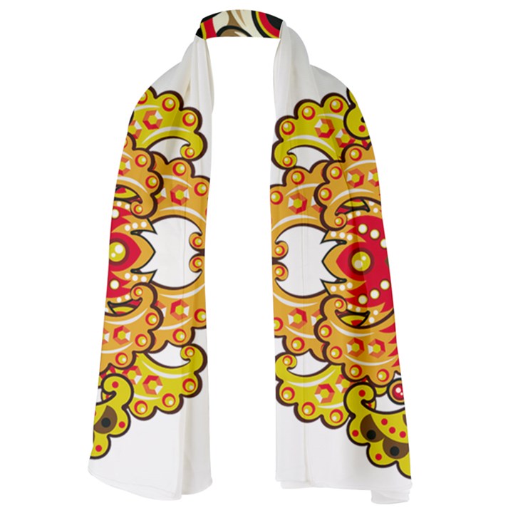 Bali Barong Mask Euclidean Vector Chiefs Face Lightweight Scarf 