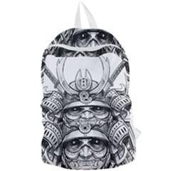 Drawing Samurai Tattoo Sketch Japanese Samurai Foldable Lightweight Backpack by Mog4mog4