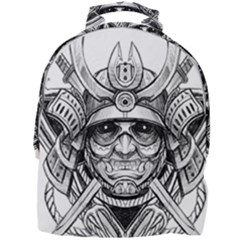 Drawing Samurai Tattoo Sketch Japanese Samurai Mini Full Print Backpack by Mog4mog4