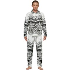 Drawing Samurai Tattoo Sketch Japanese Samurai Men s Long Sleeve Velvet Pocket Pajamas Set by Mog4mog4