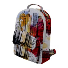 New York City Skyline Vector Illustration Flap Pocket Backpack (large) by Mog4mog4