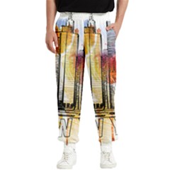 New York City Skyline Vector Illustration Men s Elastic Waist Pants by Mog4mog4