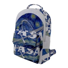 Vincent Van Gogh Starry Night Art Painting Planet Galaxy Flap Pocket Backpack (large) by Mog4mog4