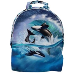 Orca Wave Water Underwater Mini Full Print Backpack by Mog4mog4