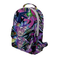 Cartoon Parody Time Travel Ultra Pattern Flap Pocket Backpack (large) by Mog4mog4