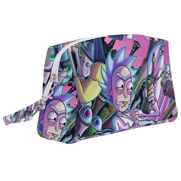 Cartoon Parody Time Travel Ultra Pattern Wristlet Pouch Bag (Large)