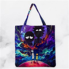 Cartoon Parody In Outer Space Grocery Tote Bag by Mog4mog4