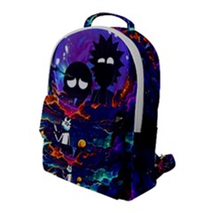 Cartoon Parody In Outer Space Flap Pocket Backpack (large) by Mog4mog4