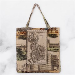 Antique Map Railway Lines Railway Train Char Grocery Tote Bag by Mog4mog4