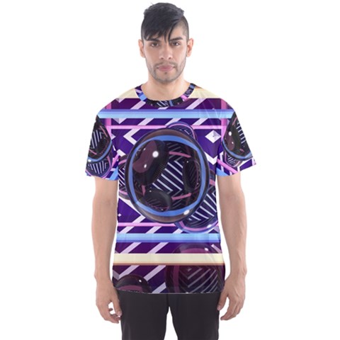 Abstract Sphere Room 3d Design Shape Circle Men s Sport Mesh Tee by Mog4mog4