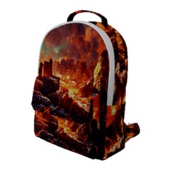 Nature Wallpaper Vulcanic Landscape Flap Pocket Backpack (large) by Mog4mog4