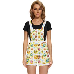 Owl Bird Cartoon Short Overalls by Bakwanart