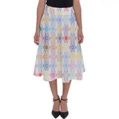 Spirals Twirls Abstract Geometric Art Pattern Perfect Length Midi Skirt by Bakwanart