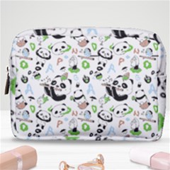 Giant Panda Bear Pattern Make Up Pouch (medium) by Bakwanart