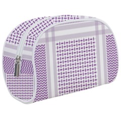 Square Purple Pattern Bead Purple Keffiyeh Purple Geometric Headdress Angle Violet Rectangle Make Up Case (medium) by Bakwanart