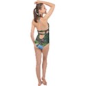 Green Village Miniature Technology Halter Front Plunge Swimsuit View2