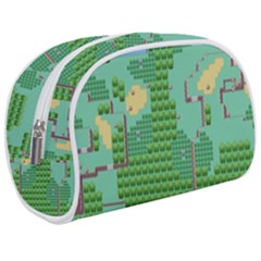 Green Retro Games Pattern Make Up Case (medium) by Bakwanart