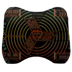 Black And Green Area Rug Neon Genesis Evangelion Computer Communication Velour Head Support Cushion by Bakwanart