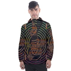 Black And Green Area Rug Neon Genesis Evangelion Computer Communication Men s Front Pocket Pullover Windbreaker by Bakwanart