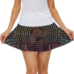 Black And Green Area Rug Neon Genesis Evangelion Computer Communication Women s Skort by Bakwanart