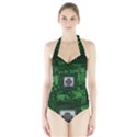 Technology Computer Chip Electronics Industry Circuit Board Halter Swimsuit View1