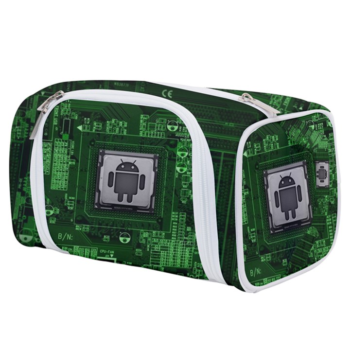 Technology Computer Chip Electronics Industry Circuit Board Toiletries Pouch