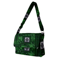 Technology Computer Chip Electronics Industry Circuit Board Full Print Messenger Bag (m) by Bakwanart