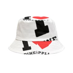 I Love Pineapple Inside Out Bucket Hat by ilovewhateva