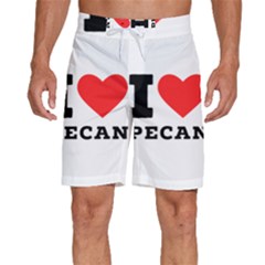 I Love Pecan Men s Beach Shorts by ilovewhateva