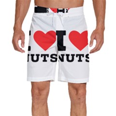 I Love Nuts Men s Beach Shorts by ilovewhateva