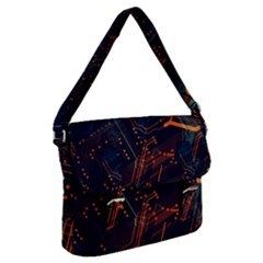 Abstract Colorful Circuit Buckle Messenger Bag by Bakwanart