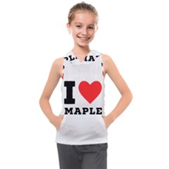 I Love Maple Kids  Sleeveless Hoodie by ilovewhateva