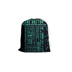 Tardis Doctor Who Technology Number Communication Drawstring Pouch (small) by Bakwanart