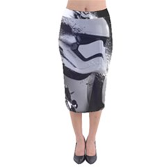 Stormtrooper Velvet Midi Pencil Skirt by Bakwanart