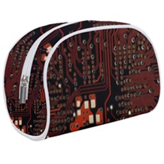 Red Computer Circuit Board Make Up Case (medium) by Bakwanart