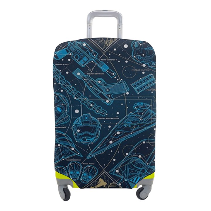 Position Of The Constellations Illustration Star Blue Luggage Cover (Small)