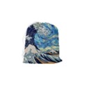 The Great Wave Of Kanagawa Painting Hokusai, Starry Night Vincent Van Gogh Drawstring Pouch (Small) View2